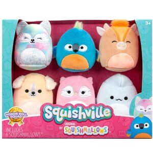 Squishville Original Squishmallows Honor Roll Squad Plush - Six 2-Inch Stuffies